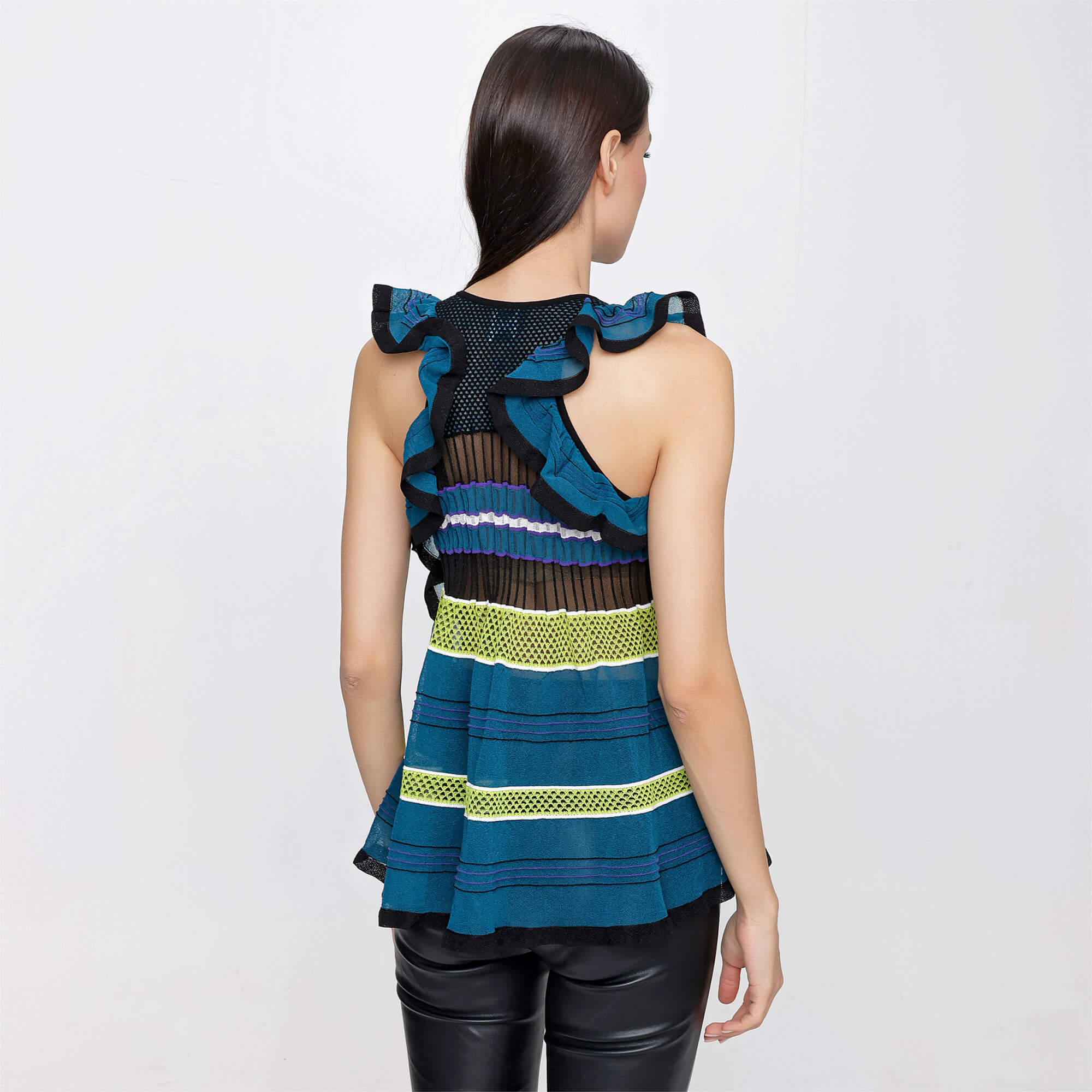 Missoni - Petrol Blue Ruffled Blouse